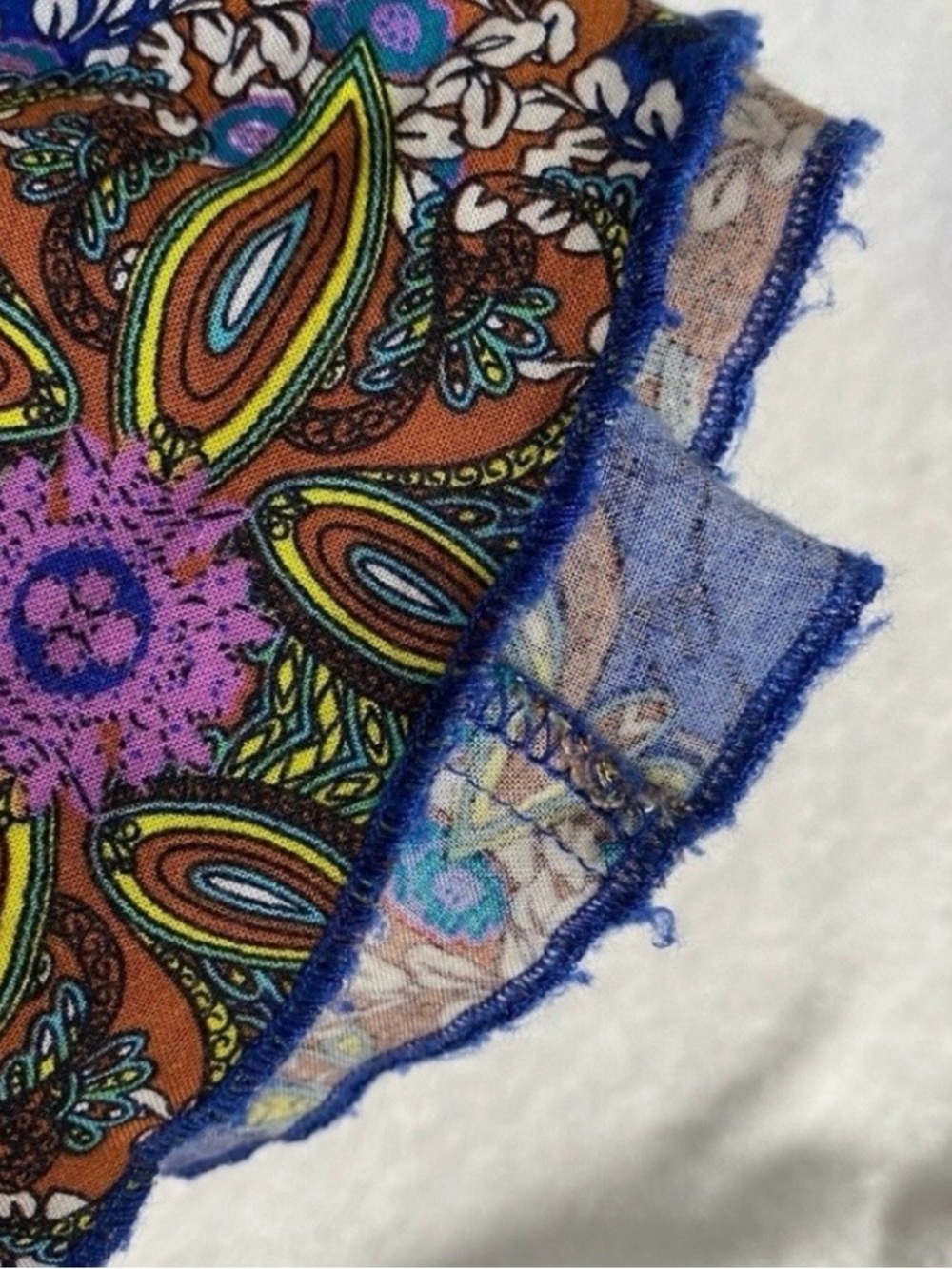 3/$25 Xhilaration Junior Blue Paisley Maxi Dress Size Small Boho Hippie Vacation - Picture 8 of 14